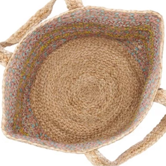 Circus By Sam Edelman Teresa Striped Straw Tote Bag Womens Bucket Shoulder Bag - Picture 3 of 5